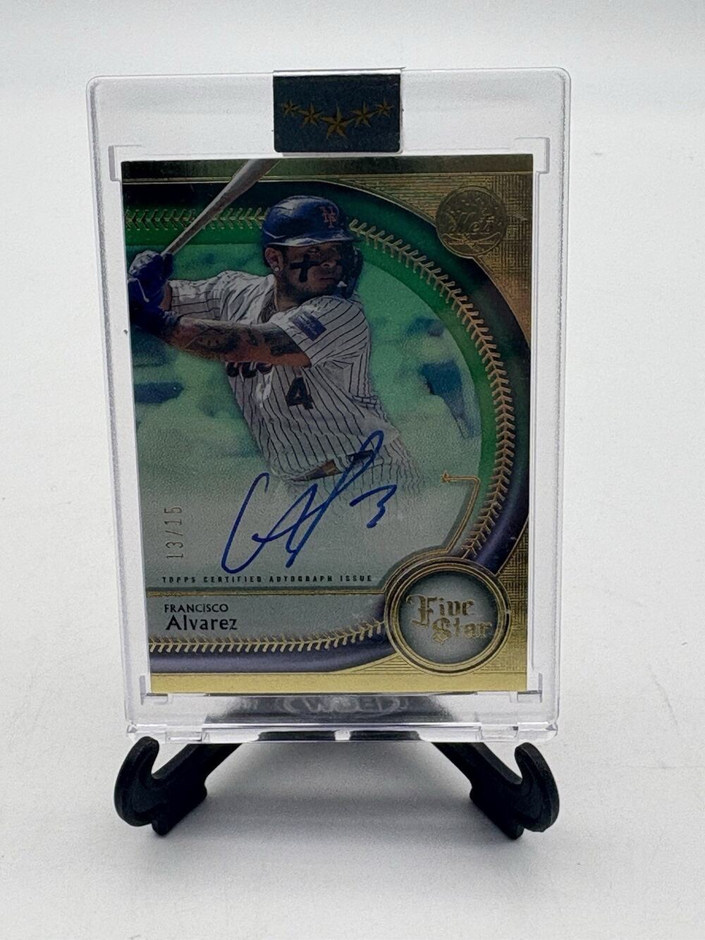 2024 Topps Five Star Francisco Alvarez Green Encased Auto #13/15 New York Mets